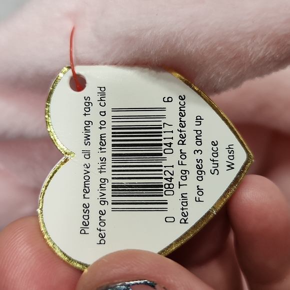 🕸Vintage Beanie Baby Hoppity The Rabbit 1996 Series Tag Errors P.E. PELLETS - Picture 8 of 10